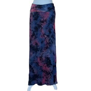 Leggings Queen rose, blue, black tie-dye rayon spandex maxi skirt size M